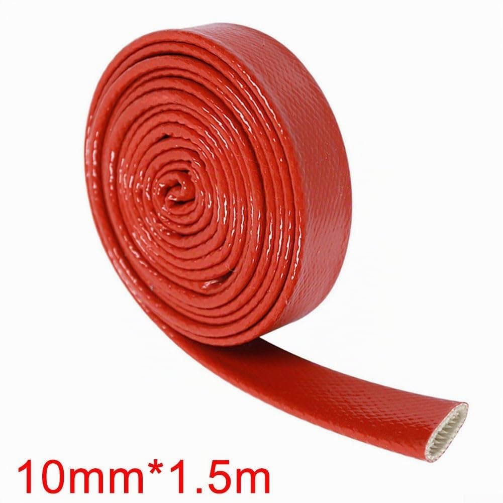 Gaine de protection ignifuge pour câble avec boîtier en fibre de verre en silicone (10 mm)
