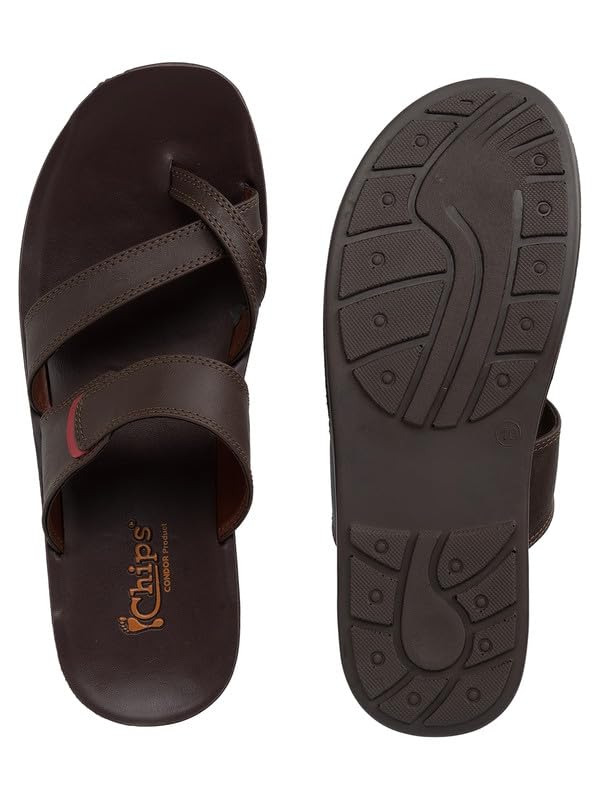 Image of Chips Men's BLACK Lightweight Slip-on Sandal Casual (HR91)