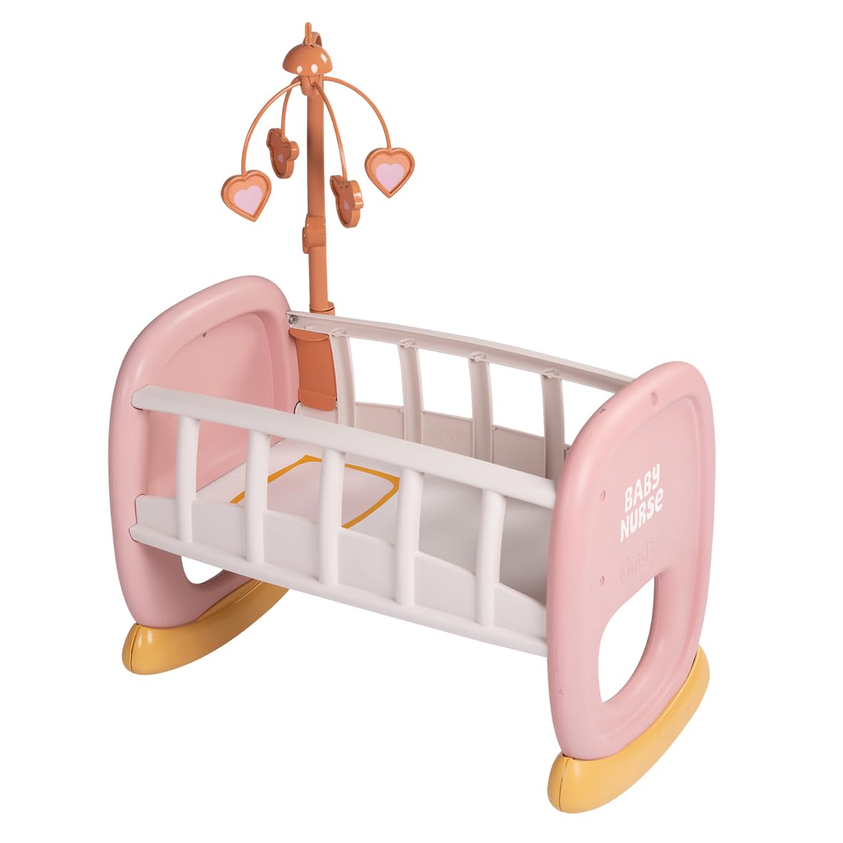 Smoby - Baby Nurse - Cuna con Barras - para Muñecas de hasta 42 Cms - Cama Mecedora - Material Reciclado - A Partir de 18 Meses