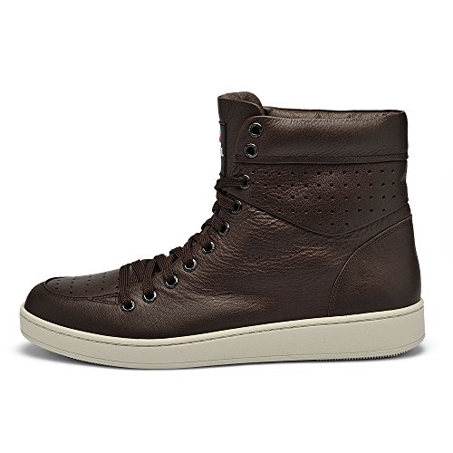 Image of TRAVEL FOX Unisex 900 Nappa Leather Round Toe Lace-Up High-Top Sneakers | Casual Shoes