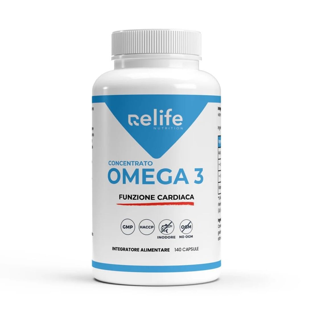 Omega 3 Puro Concentrato - EPA DHA Alta Potenza per Cuore Cervello Articolazioni -140 Softgels