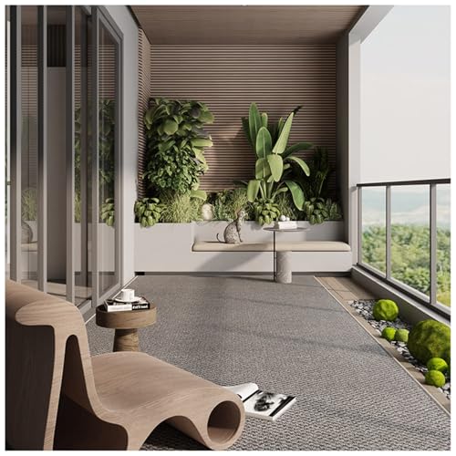 Genérico Alfombra Grande De Sisal, Alfombras For Sala De Estar, Alfombra De Entrada, Alfombra For Puerta Interior, For Cocina, Comedor, Pasillo, Oficina(Gray,150x200cm/59x79in)