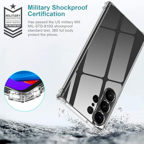 Image of BOXXO Flexible Back Cover for Samsung Galaxy S24 Ultra 5G | Back Cover Transparent Clear Shockproof Case Four Corner Protection | Slim Protective Mobile Phone Cover for Samsung S24 Ultra 5G