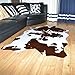 Tappeto moderno con pelliccia sintetica di mucca, per soggiorno, camera da letto, corridoio, ecc. (colore: nero e bianco, dimensioni: 140 x 200 cm)