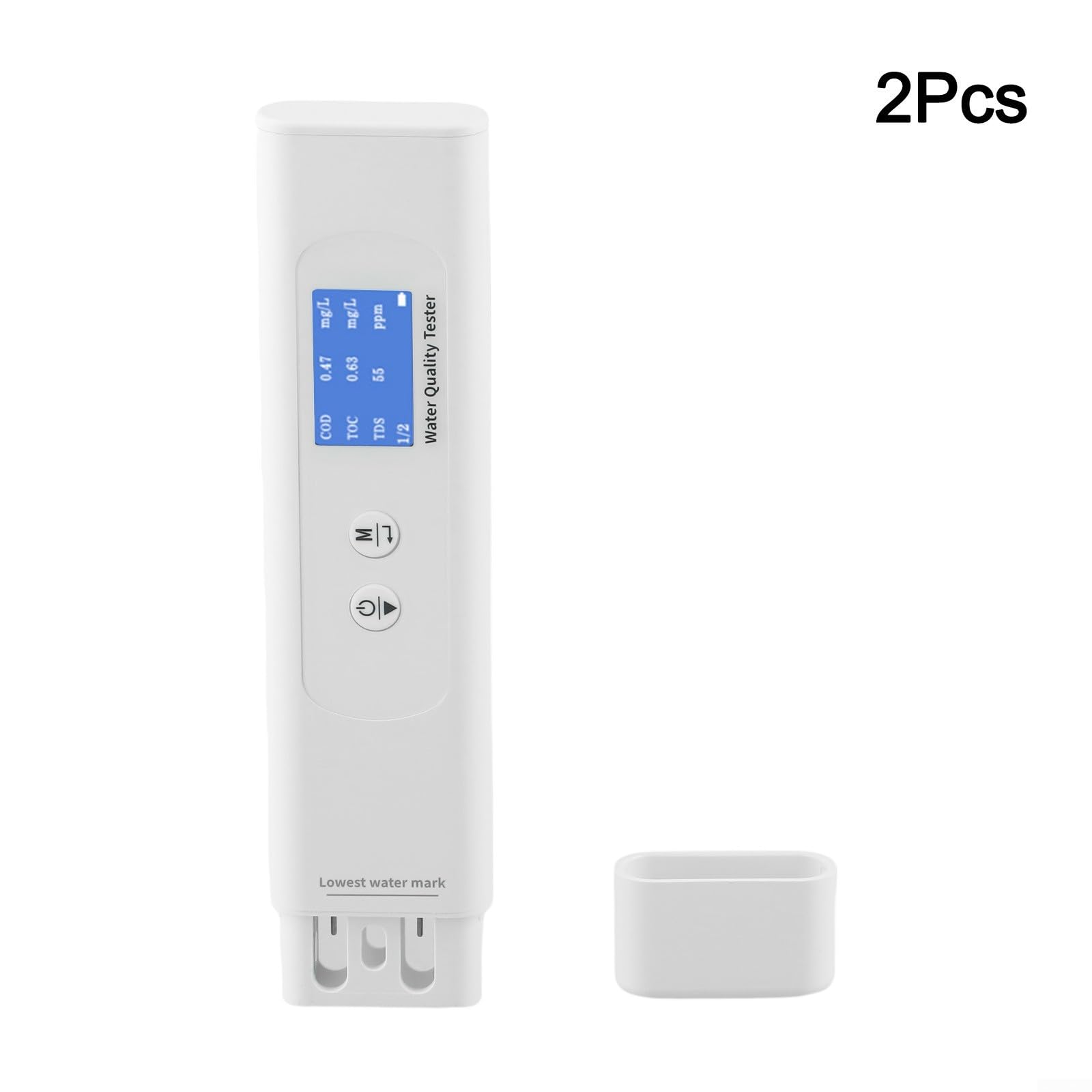 DAZZLEEX Penna per test di qualità dell'acqua 6 in 1 con misuratore di conducibilità per TOC/COD/UV275 e rilevamento della temperatura, materiale ABS per test dell'acqua potabile e varie risorse