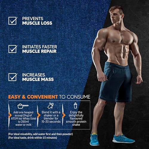 Image of AS-IT-IS ATOM ISO Whey Gold| 29g Protein | Rapid Absorption & Recovery| French Vanilla - 1Kg (30 servings)