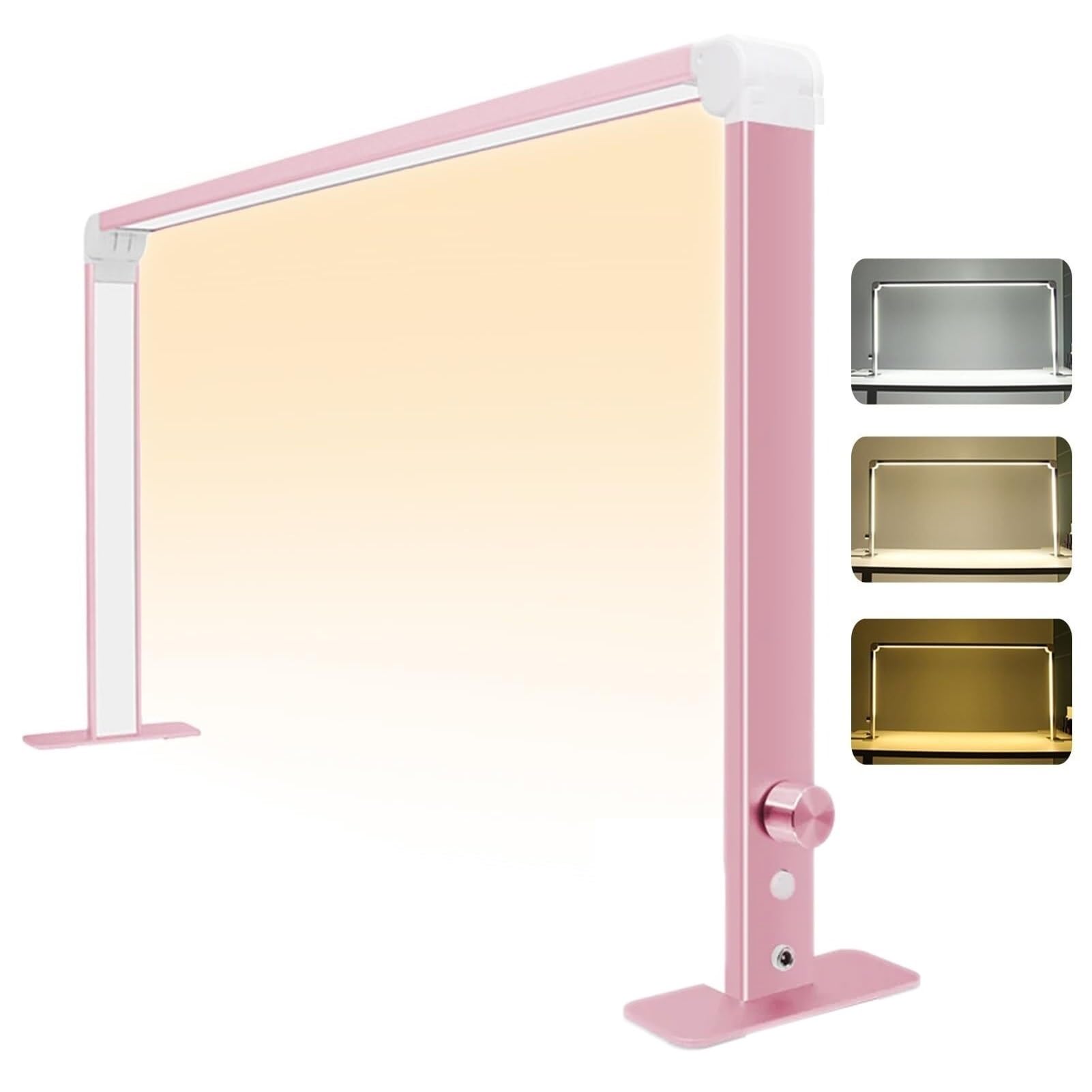 FOVIGUO Square Foldable Nail Desk Lamp, Half Moon Light for Nails, Perfect Led Manicure Desk Lamp Tattoo Light(Rose Pink)(Rose Pink)