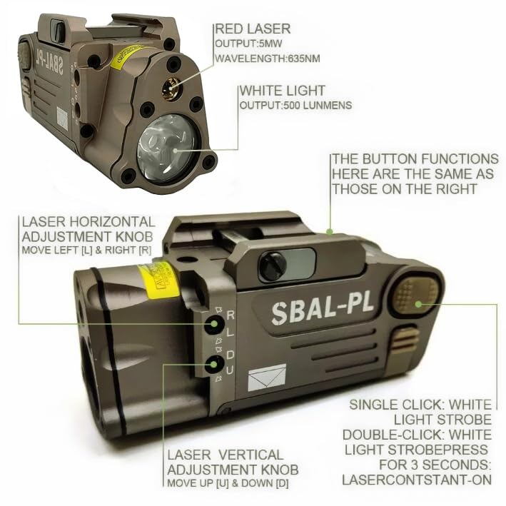 Amazon.co.jp: ProWildGear SBAL-PLタイプ ウェポンライト 赤い光学