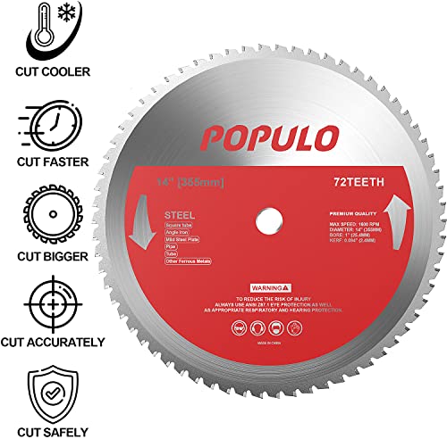 Populo Chop Saw Metal Pmcs-380 Heavy Duty 15 Inch Metal Cutting Chop Saw With 14-Inch Carbide-Tipped Blade For Premium Dry Cutting Metal thumb #2