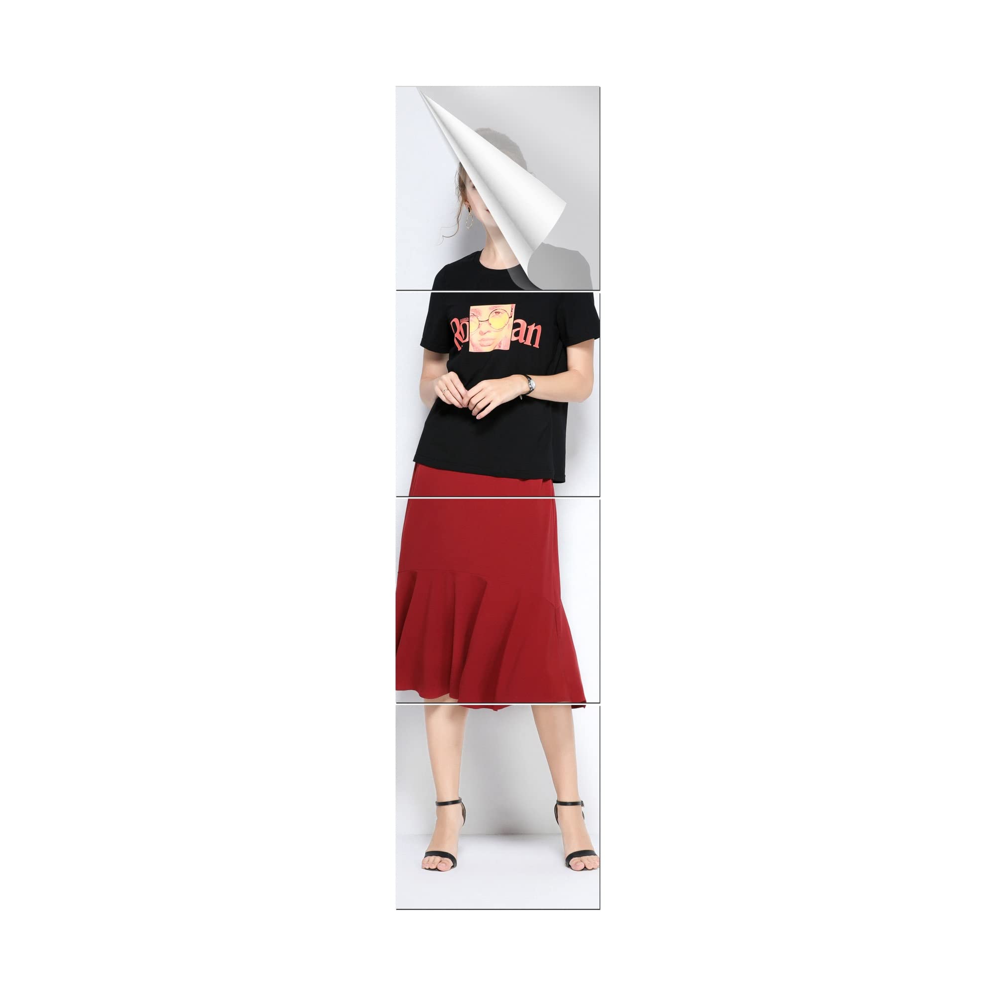 Bruchsichere Wandspiegelfliesen, Home Gym Kids Playroom Wandmontierte Acrylspiegel(4PCS)