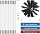Kaminbürste Stange Set, Durchmesser 120mm, Kaminbürste enthält 12 Flexible Stangen 410mm und 2 Bürstenkopf Holzofen Kaminbürsten-Kit Kaminreinigungsstab Reinigungsbürste Trockenrohr Reinigungsbürste