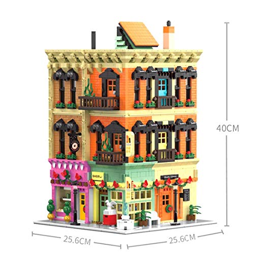 n.g. Wohnkultur Architektur Bausteine Modell 4215Pcs Europäische Ecke des Kaufhauses MOC Stadthaus Straßenansicht… – Bild 4