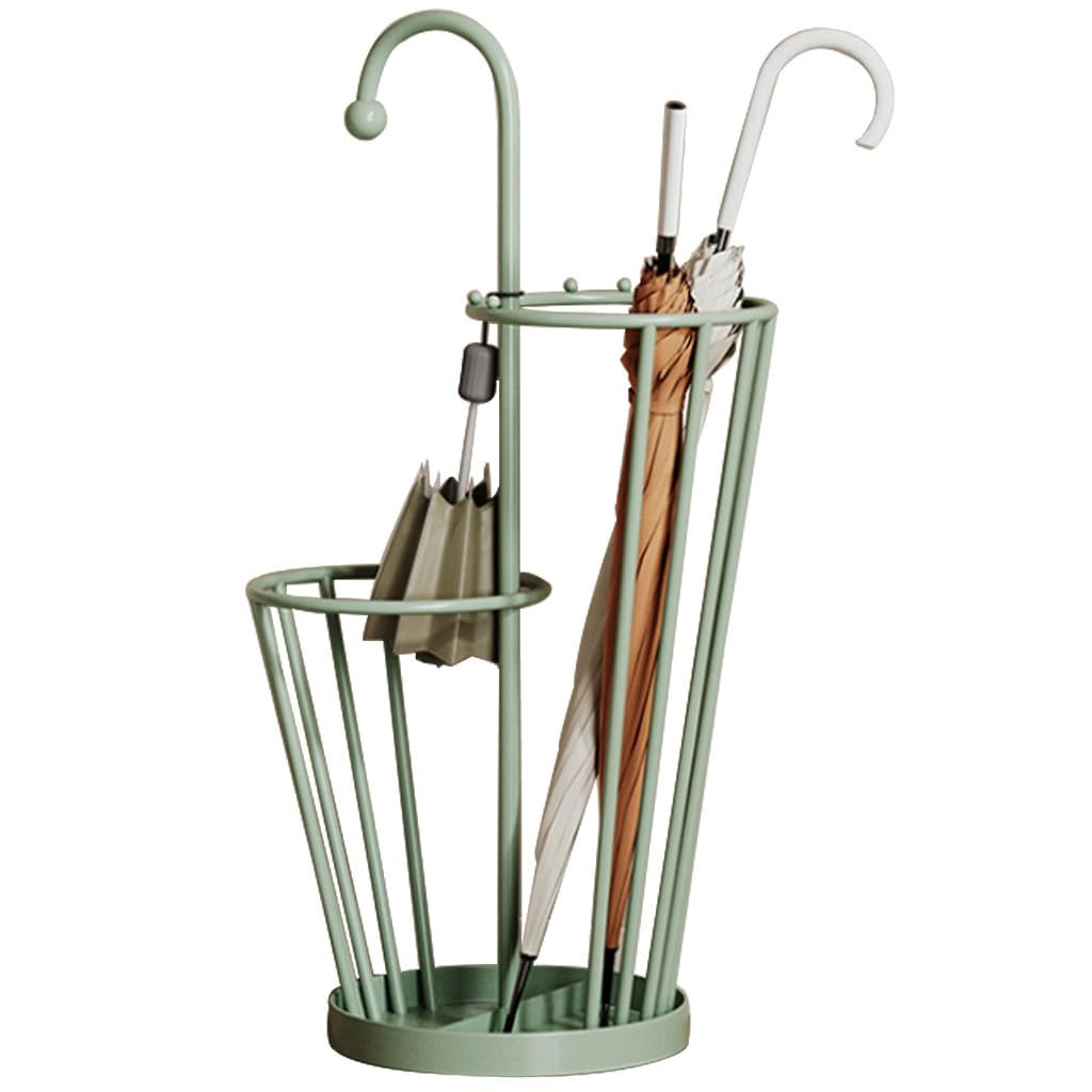 sdSDGrw umbrella stand, Large Freestanding Umbrella with Drip Tray & Hook | Stylish Indoor Holder(B)