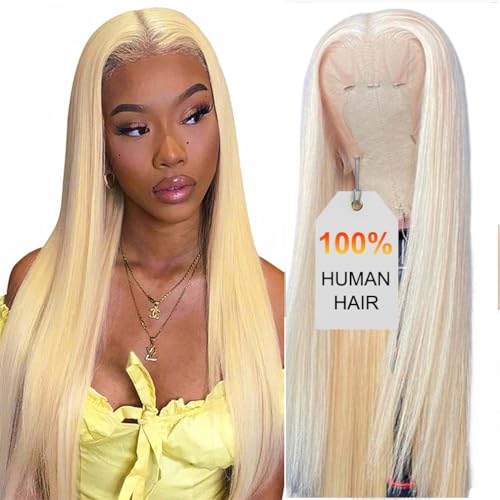 HOT STAR 613 Lace Front Wigs Human Hair 13x6 Blonde Wig Human Hair 180% Density Straight Human Hair Wigs Pre Plucked HD Lace Frontal Wig 26 Inch