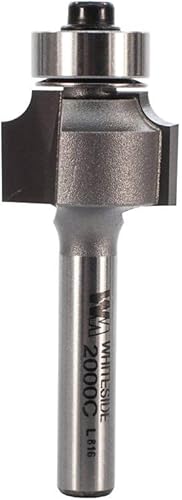 Whiteside Broca redonda de 2000C para enrutador con radio de 1/8 pulgadas, diámetro grande de 3/4 pulgadas y longitud de corte de 1/2 pulgada
