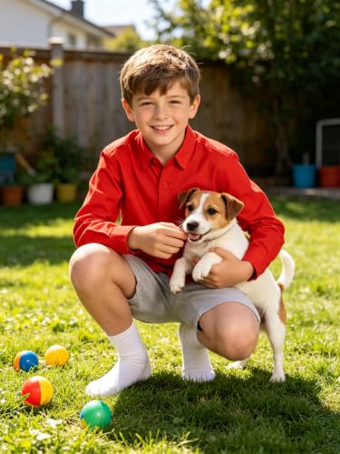 Image of DHTS Boys' Dress Shirts Toddle Boy Long Sleeve Uniform Shirt for Kids