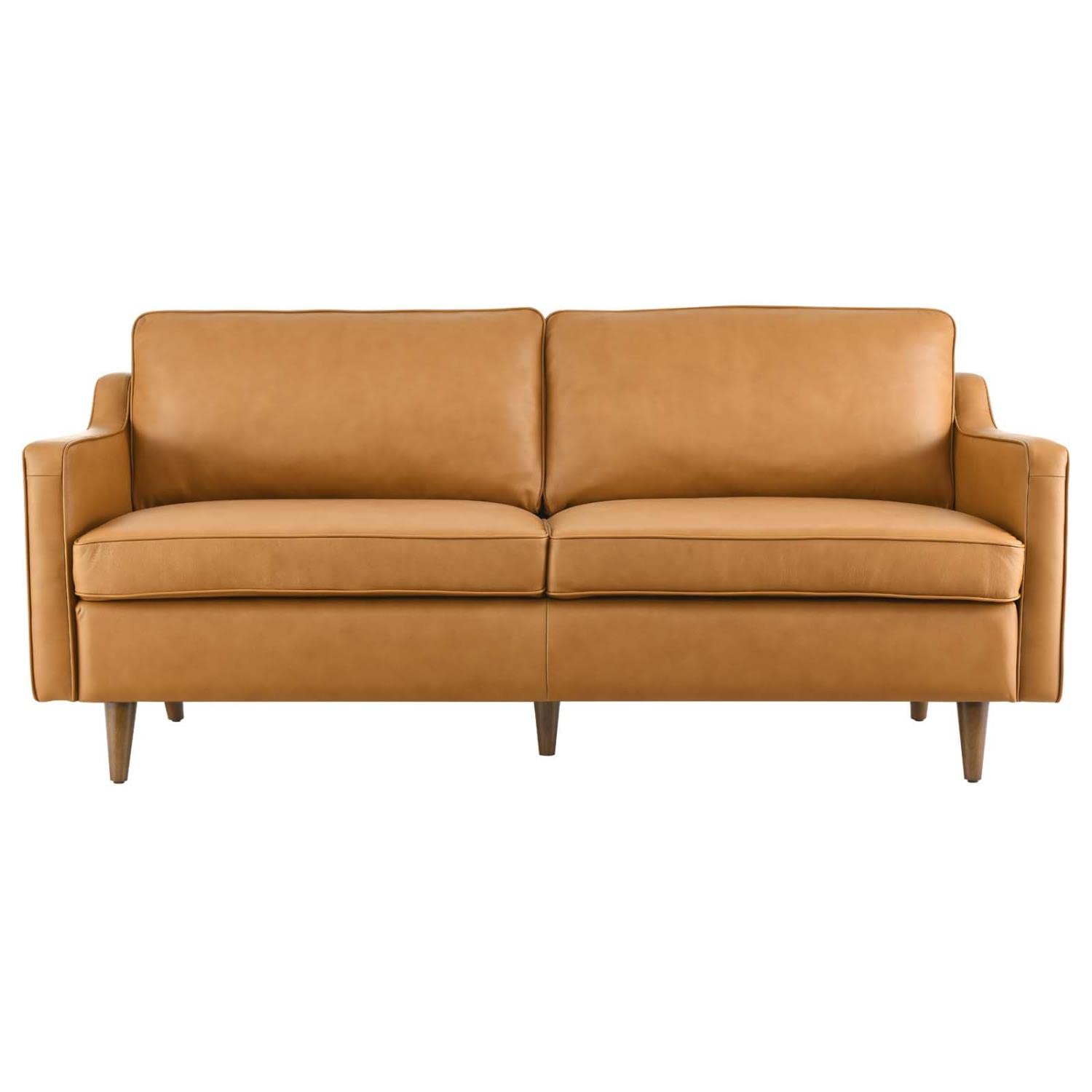 Modway Impart Upholstered Leather, Sofa, Tan- INCOMPLETE, PIECES ONLY, 2 BOXES
