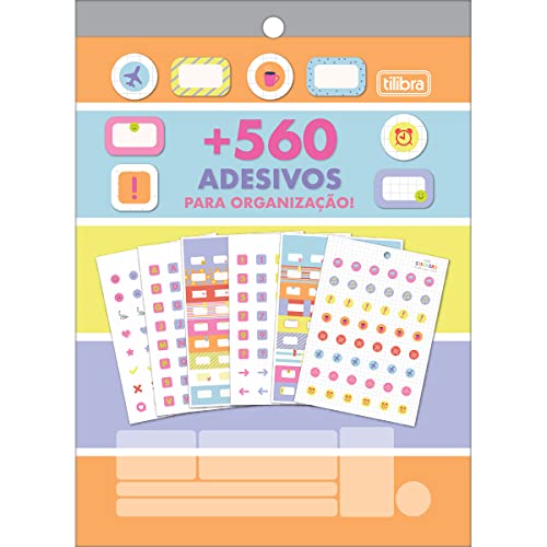Tilibra - Bloco de Adesivos Decorados Organização