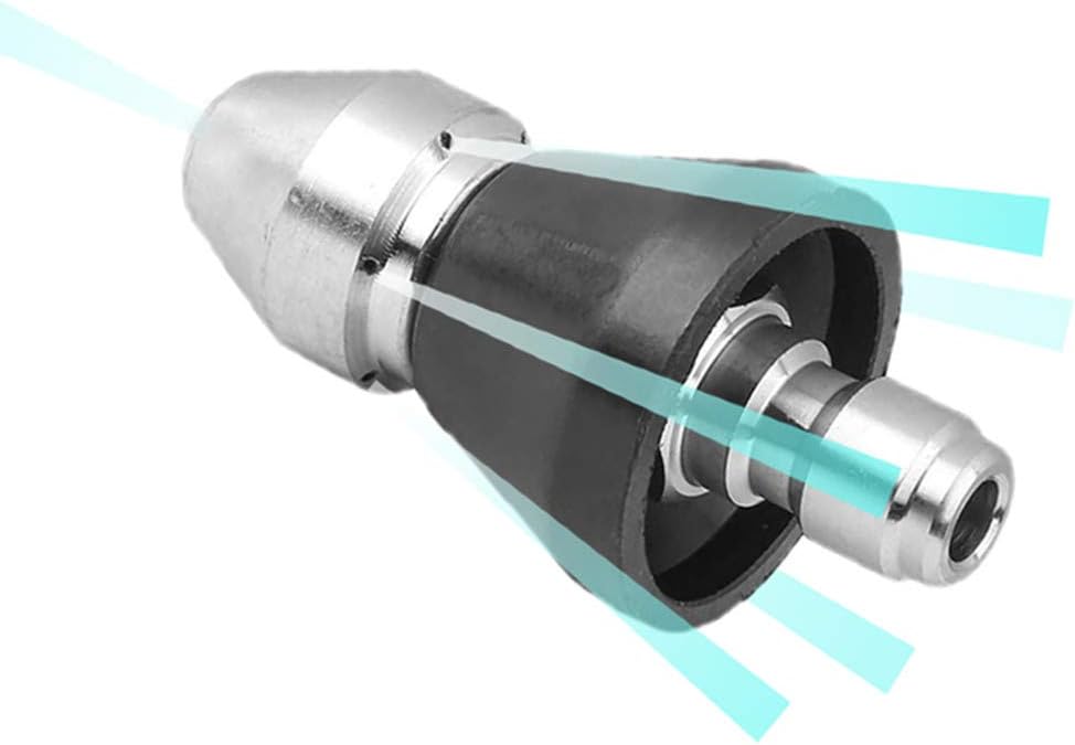 2 Sets Pressure Cleaning Machine - Sewer Nozzle Set, Front & Rear Nozzles, Stainless Steel 1/4" Quick Connector, 5000 PSI