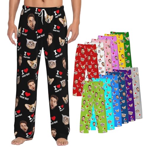 Personalized Pajamas Pants Custom Funny PJ Pant Design with Face Pajama