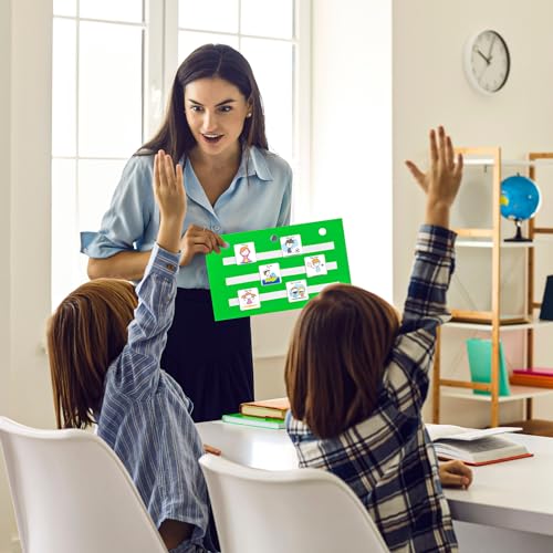 Zhanmai 10 Pcs Communication Book Color Binder Dividers Small Tools for Visual Schedule Picture Cards with 100 Adhesive Labels 40 Hook Loop Strip 200 Dots for Kids Autism Aba, ADHD School Office Home - Image 8