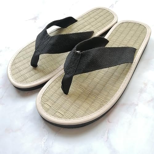 Men Comfortable Sandals, Men's Mat Flip Flops Summer Outside Wear Casual Sandals Flip Flop Shoes Sale Clearance (Black 6.5 UK)3