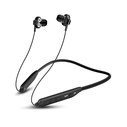 Come indossare correttamente gli auricolari senza fili per un comfort ottimale MAS CARNEY BI2 Cuffie Bluetooth Sport, Auricolari Bluetooth con Filo, Cuffie Bluetooth con Archetto da Collo Magnetici, Auricolare Bluetooth con Doppio Driver e Bass per Fitness, Running.