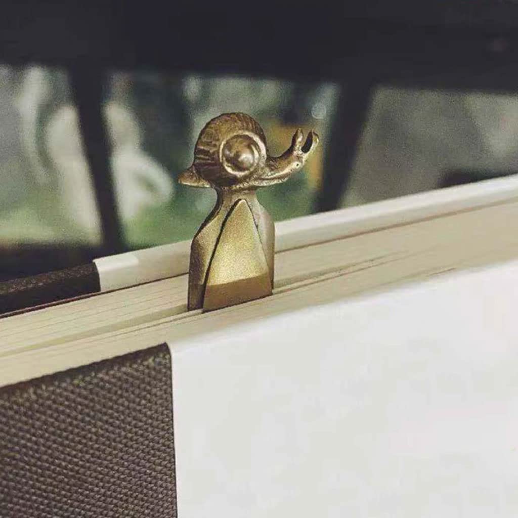 Zakładki do książek Leuke metalen bladwijzer handgemaakte slak boekenleggers draagbare leespagina markers fashion design cadeau voor boekenliefhebbers Elegancki retro