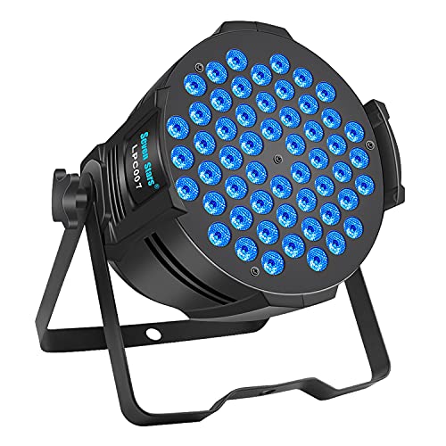 SevenStars DJ Lights, 54X3W LED Par Light RGB Stage Lights DMX DJ Disco Lights Sound Activated, Party Lights Wash Light for Church, Party, Wedding, Club, Stage Show