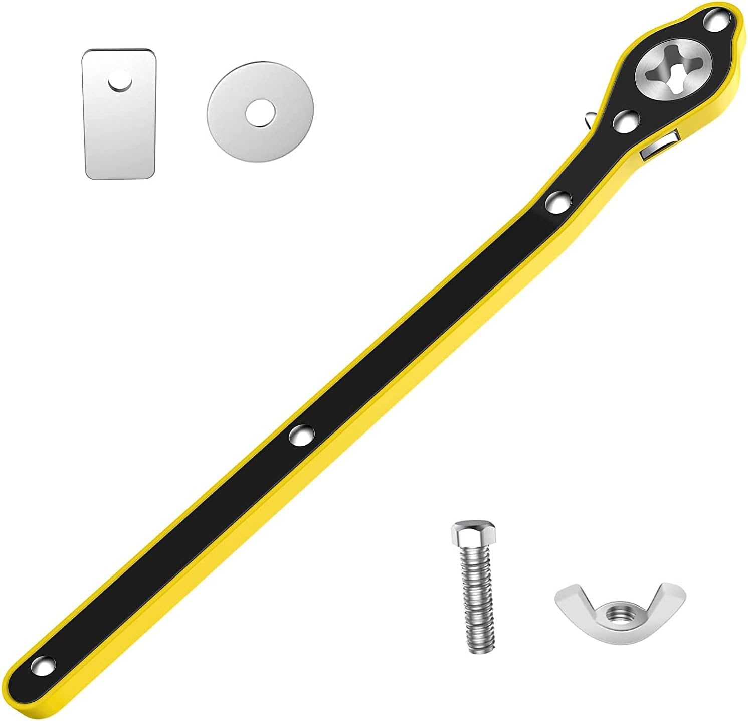 Auto LaborSaving ratchet jack with Long Handle，Lug Wrench for Tire