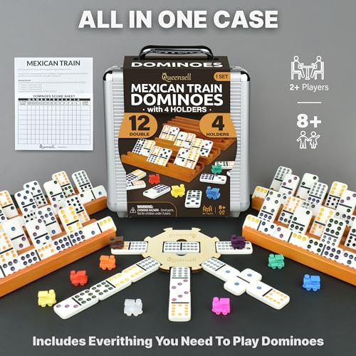Queensell QS-MX Mexican Train Dominoes Set thumb #6