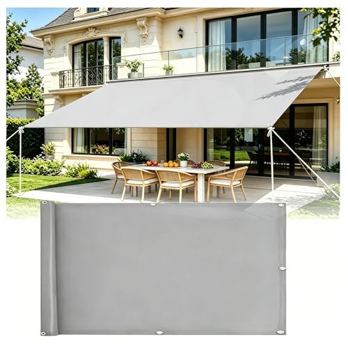 Voile ombrage imperméable 2x3m gris clair auvent extérieur terrasse jardin - 2