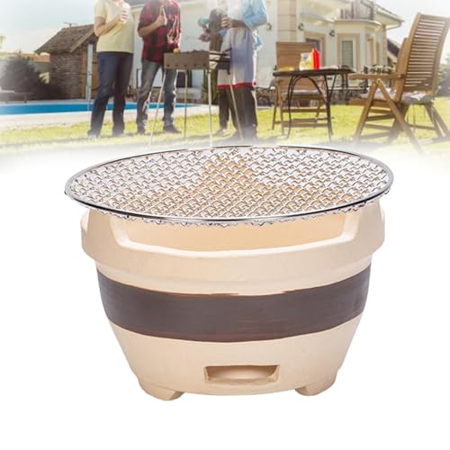 Przenośny japoński grill z gliny węglowej, wentylowany, ceramiczny wędzarnia, mały grill na zewnątrz, na kemping, do gotowania na podwórku, idealny dla miłośników grillowania