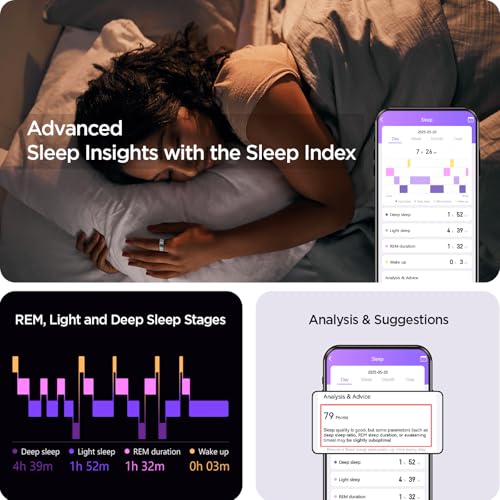 Image of BENIO Gen 2 Smart Ring for Women & Men, Heart Rate,Fitness Tracker with Sleep,Step /Sleep /Blood Oxygen /Heart Rate Tracker, 5ATM Waterproof for iOS and Android,No Subscription
