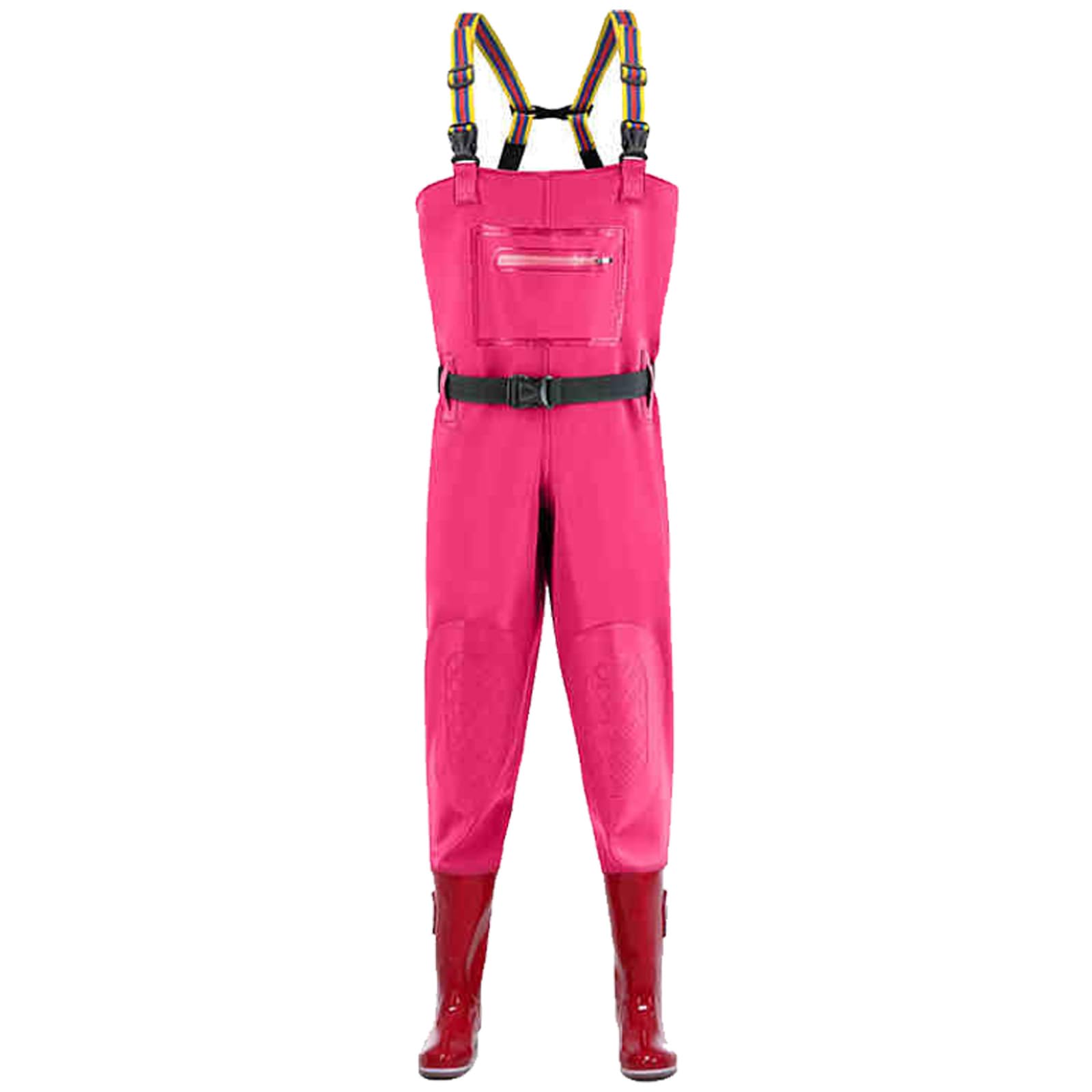 Anglerhose,Wathose Damen,Watthosen Wasserdicht Mit Stiefel,PVC rutschfest Wathosen,Jagd Wathosen,FischTeich Anglerhose,Atmungsaktive,Kniepolster,Für Bauernhöfe,Bauarbeiten,Gärten