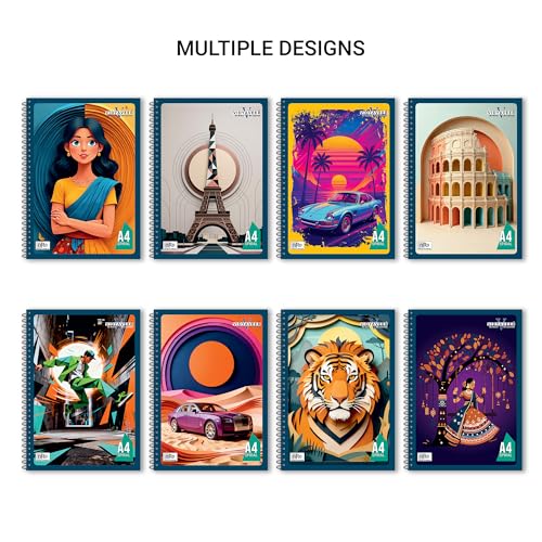 Image of nRp VidyaVeer A4 Spiral Notebook 260 Page | Ruled Notebook