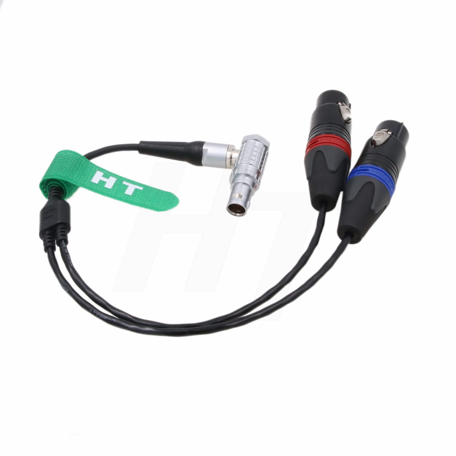 HangTon - Cavo di ingresso audio per Atomos Shogun Inferno, Ninja Inferno, Shogun Flame, Shogun 7 monitor ad angolo retto da 10 pin a doppio XLR femmina a 3 pin mixer dispositivi audio
