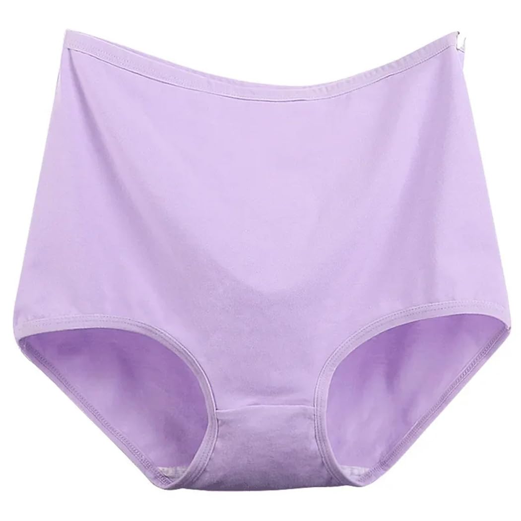 Mutandine da donna in cotone 3 pezzi biancheria intima da donna a vita alta traspirante tinta unita slip