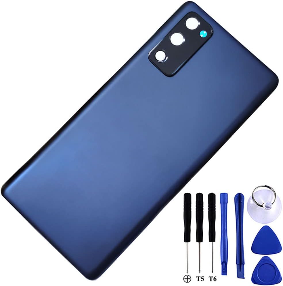 Galaxy S20 FE 5G Back Plastic Cover Replacement Door Panel for Samsung Galaxy S20 FE 5G 6.5" G781U G781V G781W S20FE Back Cover Housing with Back Camera Glass Len and Tape Repair Part (Cloud Navy)