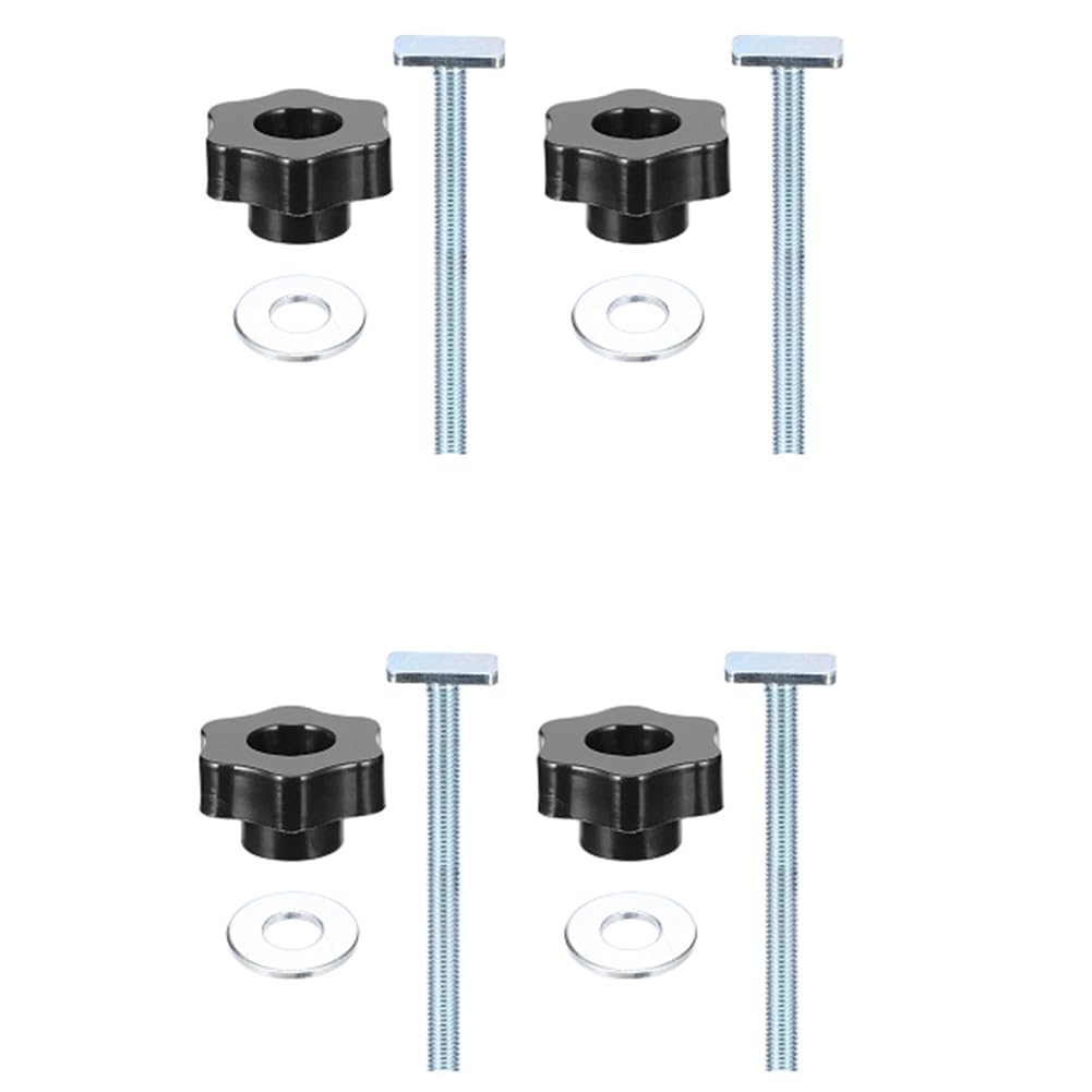 Xnuiasqe T and Plastic Knob Nut T-Slot Slider Miter Jig Fixture for Workbench T-Slot