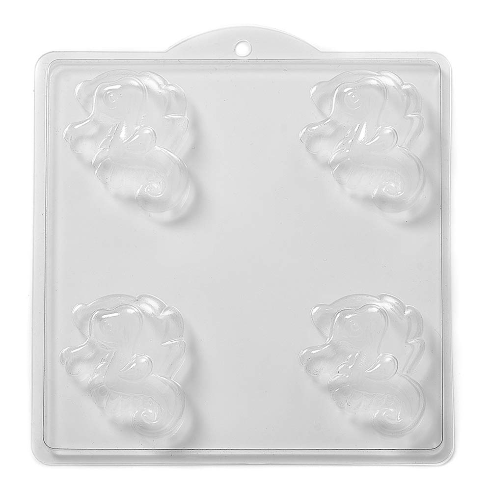 Moule savon hippocampe 4 cavités pour fabrication artisanale - Réf M49