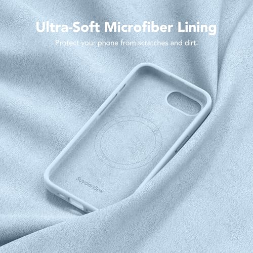 Image of Magnetic for iPhone 17e /iPhone 16e Case, Compatible with MagSafe, [Soft Anti-Scratch Microfiber Lining] Slim Silicone Shockproof Protective Phone Case for iPhone 17e /16e 6.1 inch, Light Blue