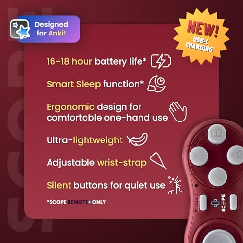 Image of Scope Remote- Remote for Anki. Customizable with Anki Add-on, Compatible with Windows, Mac, iOS, iPad, Android. Quizlet Compatible Controller. Limited Cardiology Edition, Plus (16-18 Hours Battery)