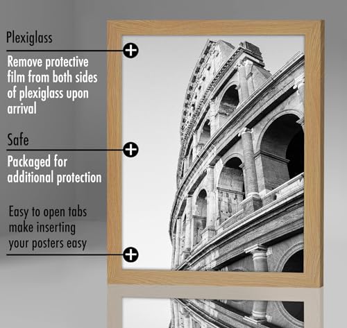 Americanflat 20x24 Picture Frame with Polished Plexiglass - Wide Picture Frames Made of Engineered Wood for Vertical or Horizontal Wall Display - Epic Collection - Pine