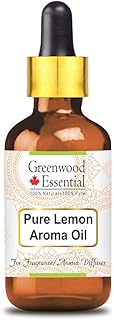 Greenwood Essential Pure Lemon Aroma Oil (Suitable for Aroma Diffuser) with Glass Dropper 100% Natural Therapeutic Grade 5...