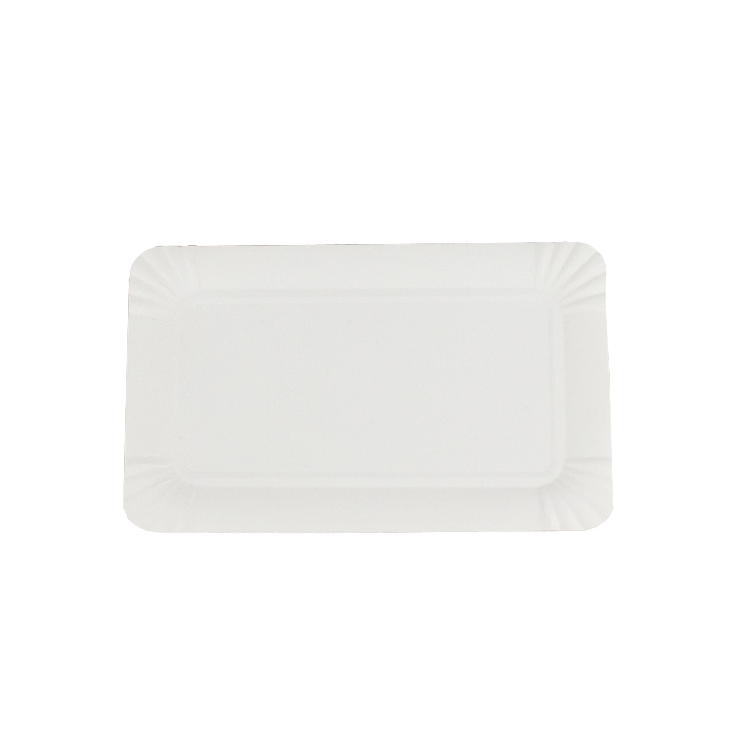 Pappteller Eckig 16x24 cm 1000 Stk. Einwegteller Pommes Schalen Currywurst Schale Pappschalen Papierteller Partyteller Einweg Party Teller Kuchenteller aus Pappe (1000, 16x24 cm)