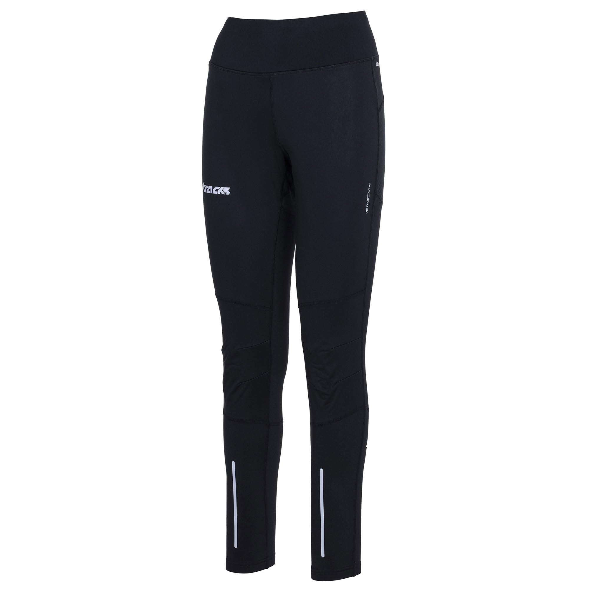 Airtracks Damen Winter Funktions Laufhose Lang Pro Line - Thermo Running Tight - Lauftight - Warm - Atmungsaktiv - Reflektoren