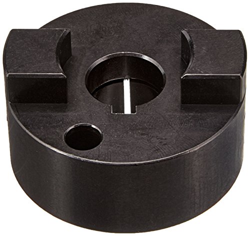 Ruland MOCC51-16-A Oldham Coupling Hub with Keyway, Clamp Style, Black Anodized Aluminum, 16mm Bore, 50.8mm OD, 59.7mm Length, 5mm Keyway