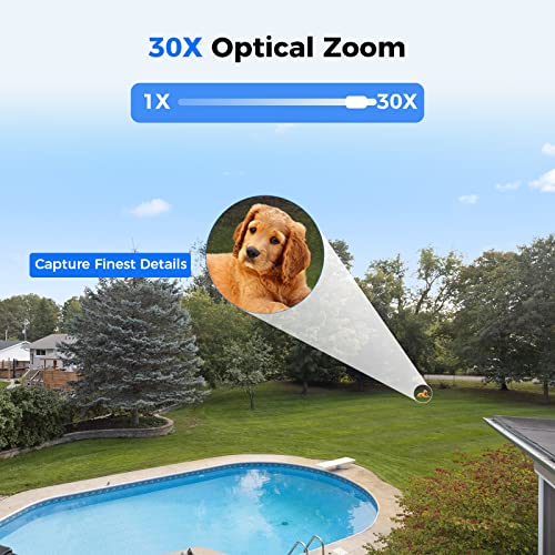 Hiseeu-36030X-Optical-Zoom-4K-8MP-PoE-PTZ-Home-Security-Cameras-360Pan90Tilt-Security-Camera-OutdoorIndoor-2-Way-AudioAuto-Tracking-APP-Motion-AlertsSD-Card-Storage-SpotlightSound-Alarm