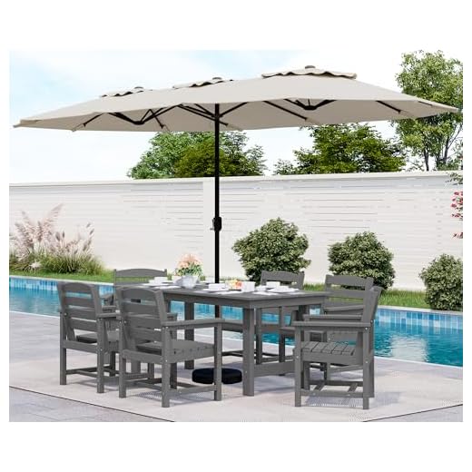 Best garden restaurant in rajkot SERWALL 8-Piece Patio Dining Set with Umbrella